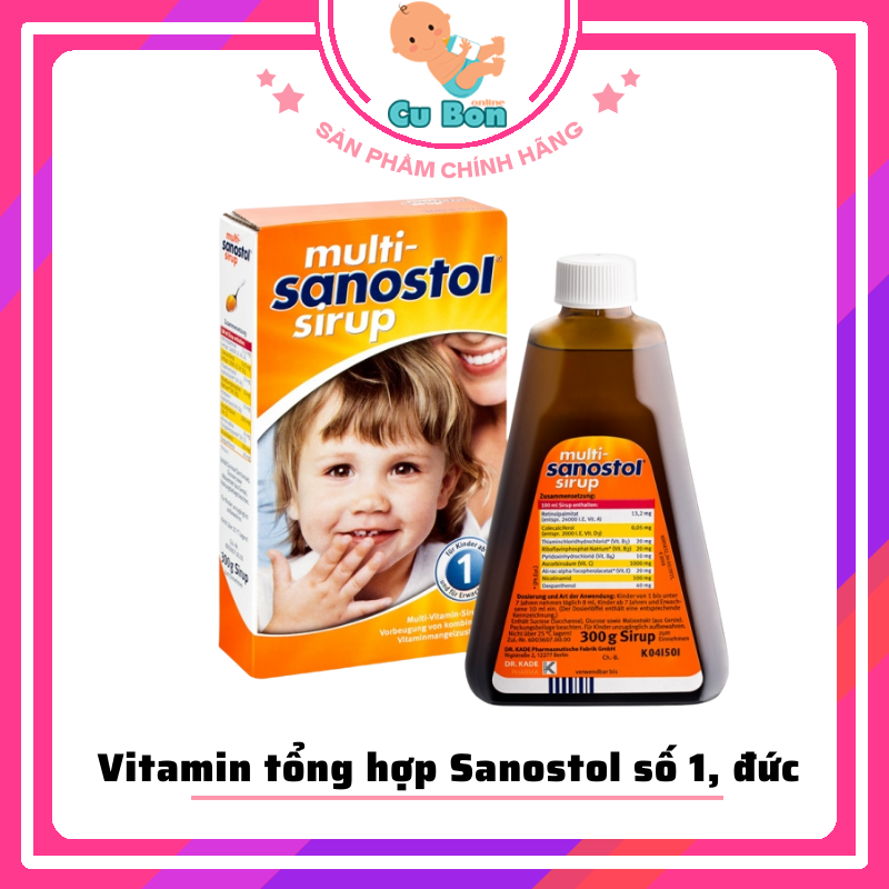 vitamin tổng hợp Sanostol của Đức dành cho bé từ 1 tuổi tránh biếng ăn tăng hấp thụ dinh dưỡng
