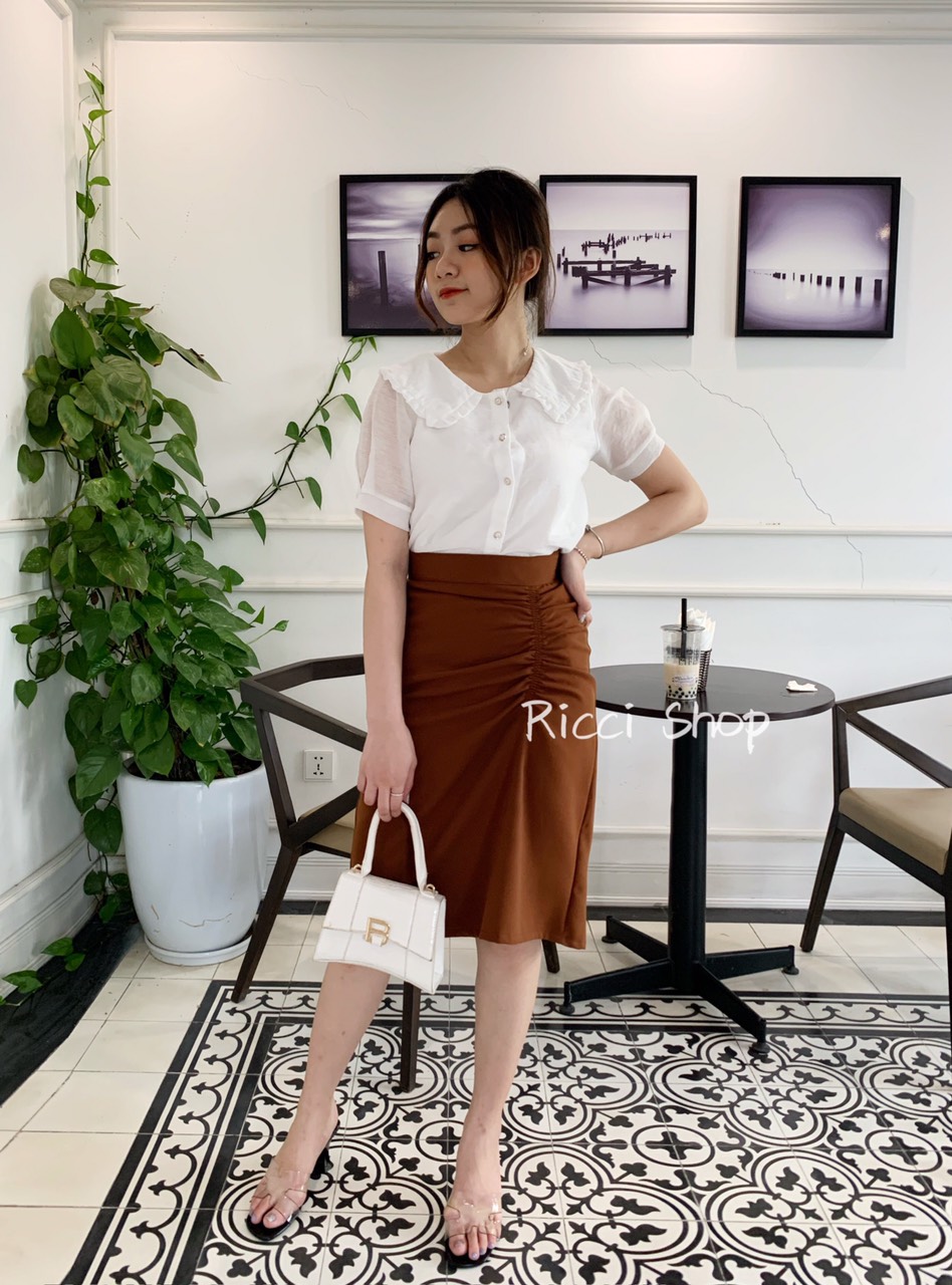 Áo sơ mi cổ viền bèo A200 RICCISHOP