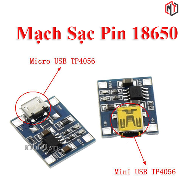 2 Cái - Mạch sạc pin Li-Ion -18650 - lithium TP4056 TC4056 1A - có cổng Micro  | Mini USB (combo 2 hoặc 4  hoặc 10 mạch)
