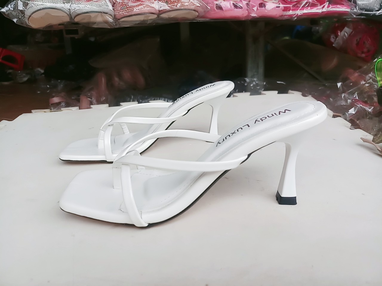 dép guốc nữ cao 7 phân xỏ ngón