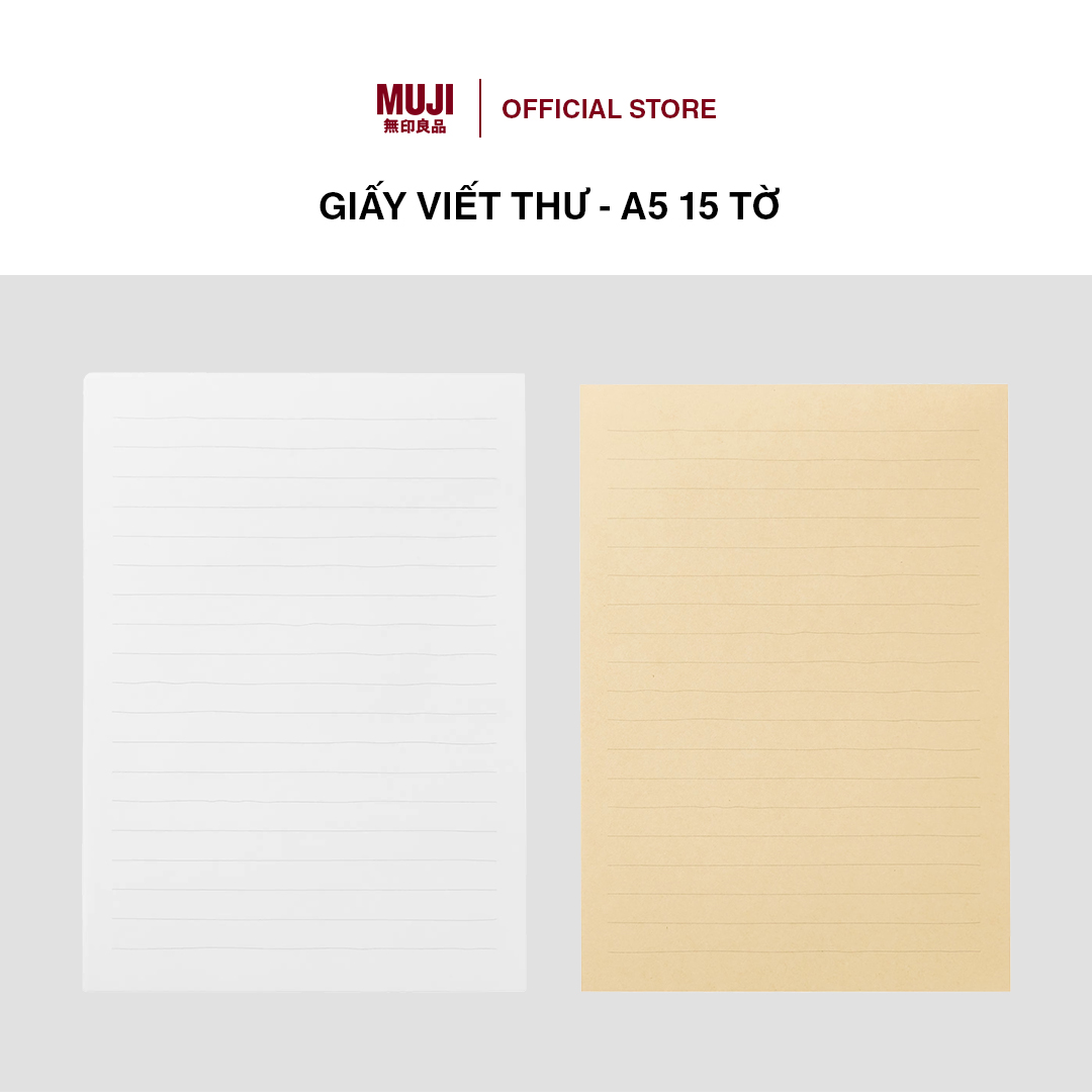 Giấy Viết Thư A5 - 15 Tờ MUJI