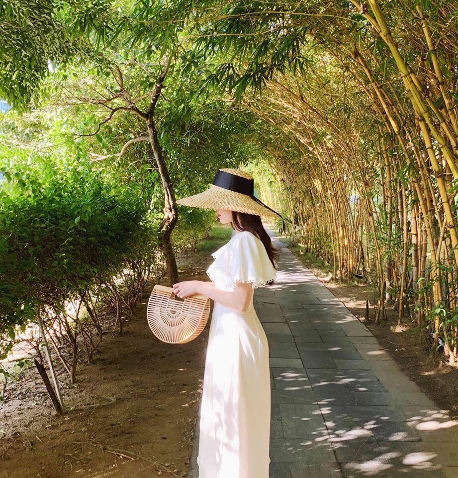 [HCM]ĐẦM MAXI TRẮNG TAY BÈO VIỀN REN