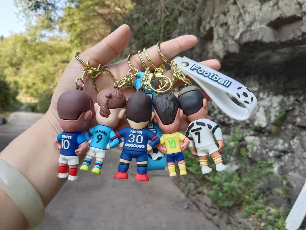 Móc khóa Silicone cầu thủ Messi Ronaldo