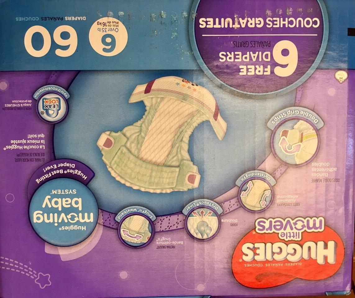 Tã dán Huggies little movers USA XXL60