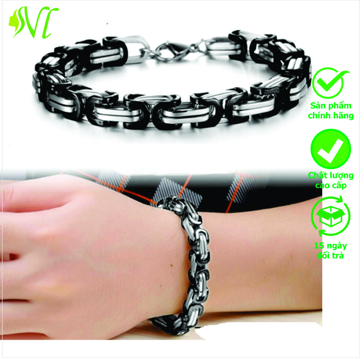 Lắc tay nam titan không gỉ ngầu to 10 ly lắc tay nam to lắc tay nam ngầu lắc tay thời trang nam không đen xài nước tốt Người Đẹp Vì Lụa