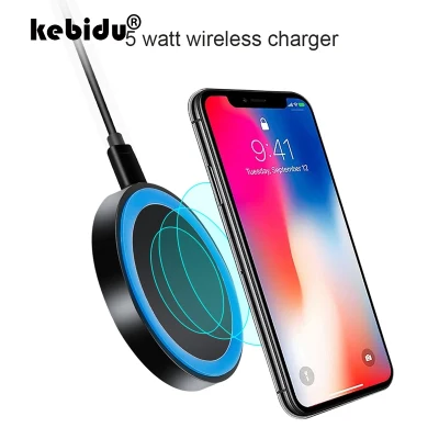 Super 7d- kebidu 5W Fast Wireless Charger For Samsung Galaxy S9/S9 S8 S7 Note 9 S7 Edge USB Qi Charging Pad for iPhone XS Max XR X 8 Plus