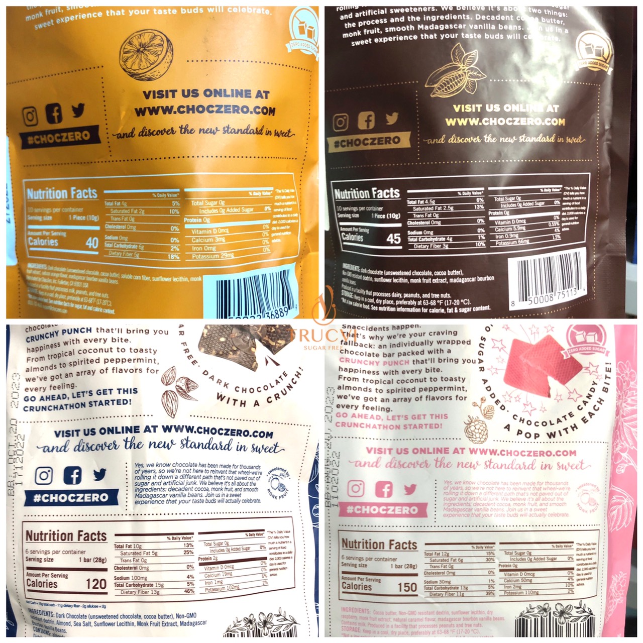 Socola Đen( Dark Chocolate) không đường ChocZero ( keto , eat clean, tiểu đường)