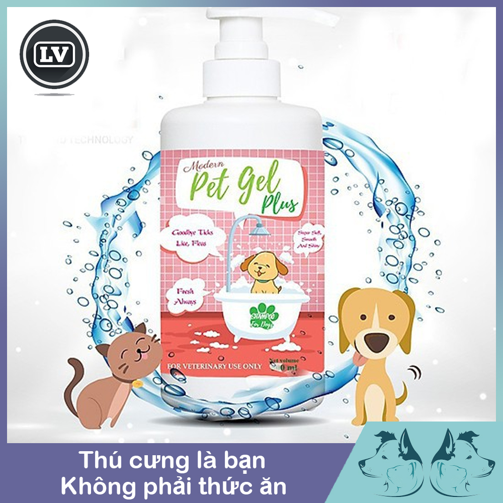 Sữa Tắm Cho Chó Diệt Ve - Rận - Bọ Chét Pet Gel Plus 500ml Phụ kiện Long Vũ