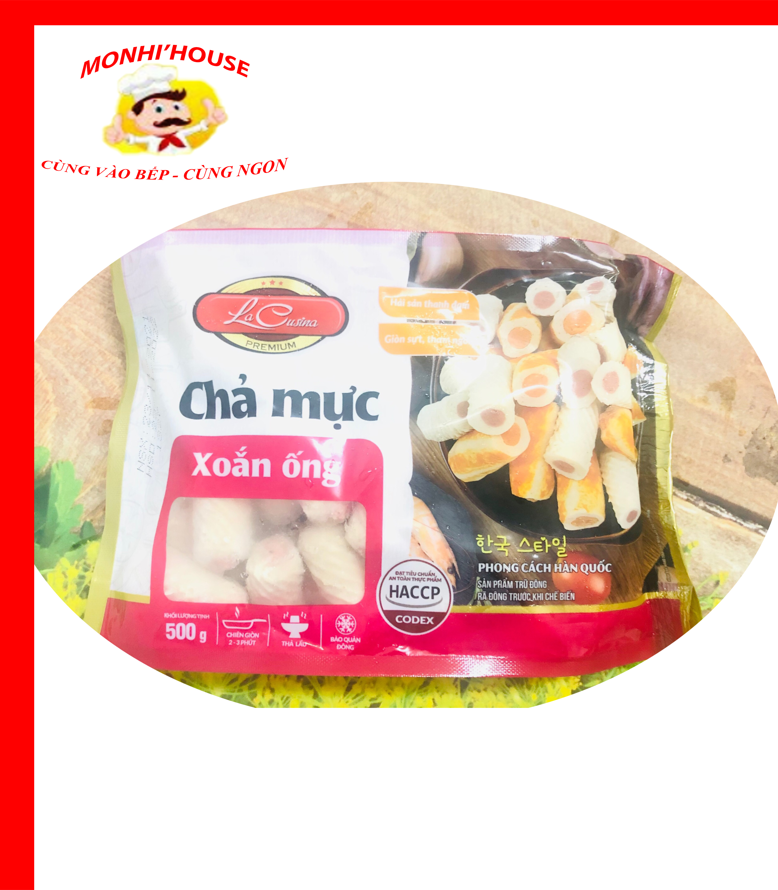 100g chả mực xoắn ống Lacusia