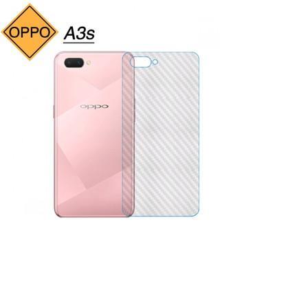 Bộ 3 tấm dán lưng mặt sau vân Carbon 3D trong suốt cho Oppo A3s , Realme C1