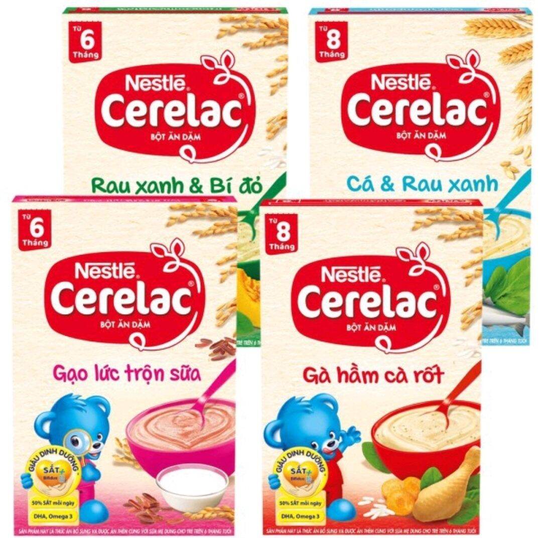 Bột ăn dặm Nestle Cerelac Gạo lức trộn sữa (hộp giấy 200gr)