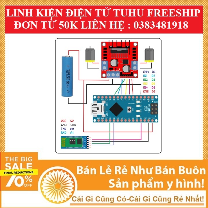 combo xe robot điều khiển bluetooth arduino xe bluetooth đã nạp sẵn code