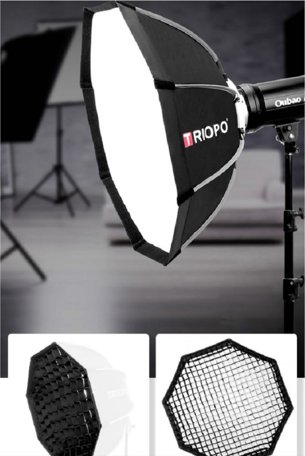Softbox bát giác triopo ks90 cho đèn flash speedlite