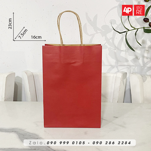 10 TÚI KRAFT ĐỎ NHIỀU SIZE - HÀNG CÓ SẴN