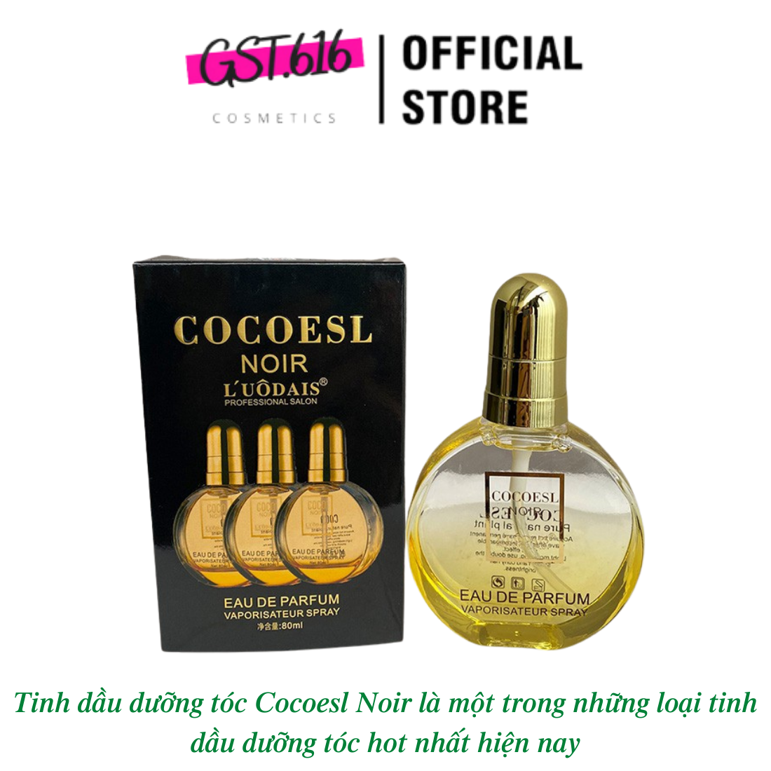 Tinh dầu dưỡng tóc dành cho tóc uốn xoăn Coco Noir 80ml