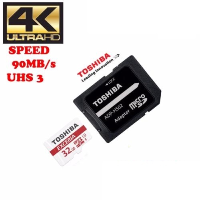 Thẻ nhớ MicroSDXC Toshiba Exceria M302 32GB U3 4K 90MB/s kèm Adapter (Đen) - Phụ Kiện 1986