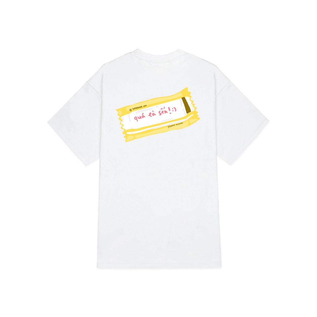 LUCKÁo Thun WHOOP. Limited Kẹo Chuối - Trắng