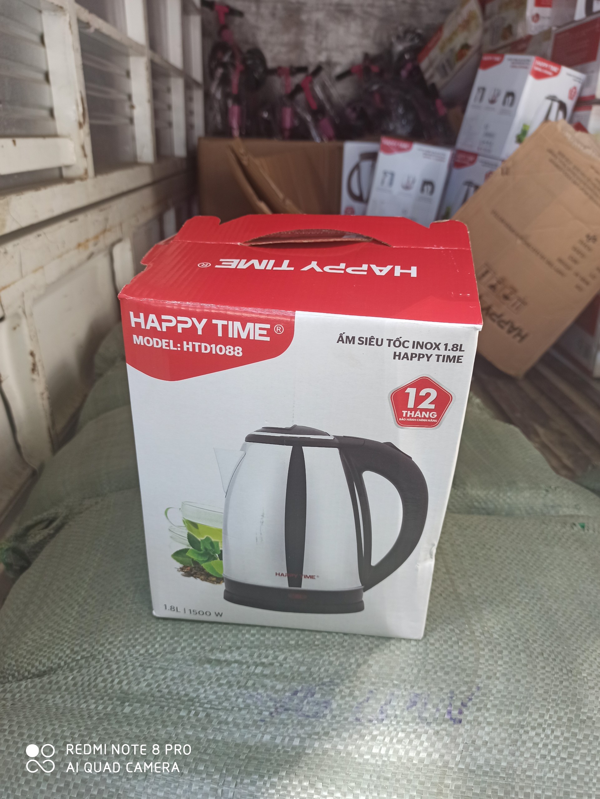 [HCM]Ấm đun siêu tốc Happy time 1L8 Ấm điện đun nước