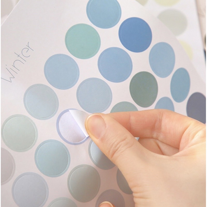 Set 48 sticker hình chấm tròn