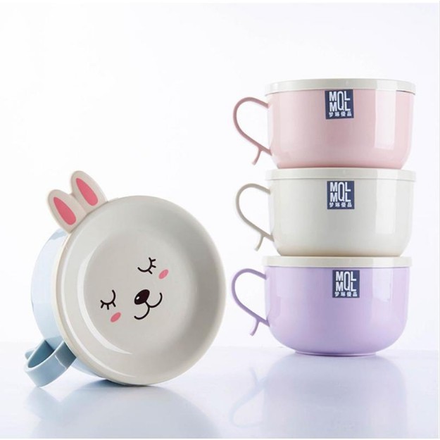 Ca Ăn Mỳ MQL Kèm Muỗng Có Nắp Đậy Tiện Lợi