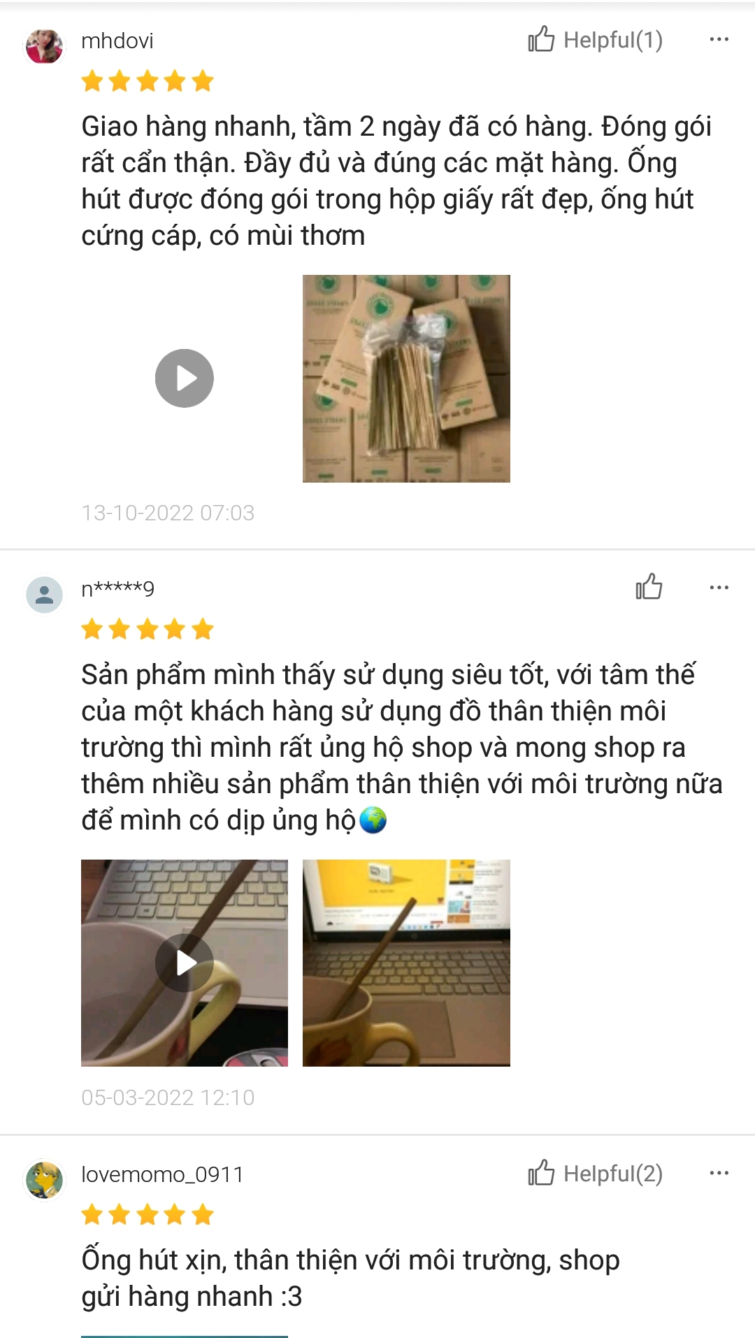 [Combo 2 Hộp] Ống hút cỏ bàng 20 cm - 100 ống/hộp