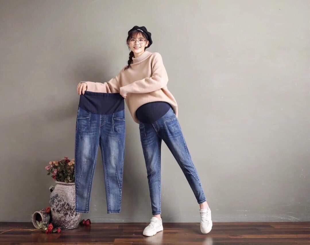 Quần jeans bầu thời trang