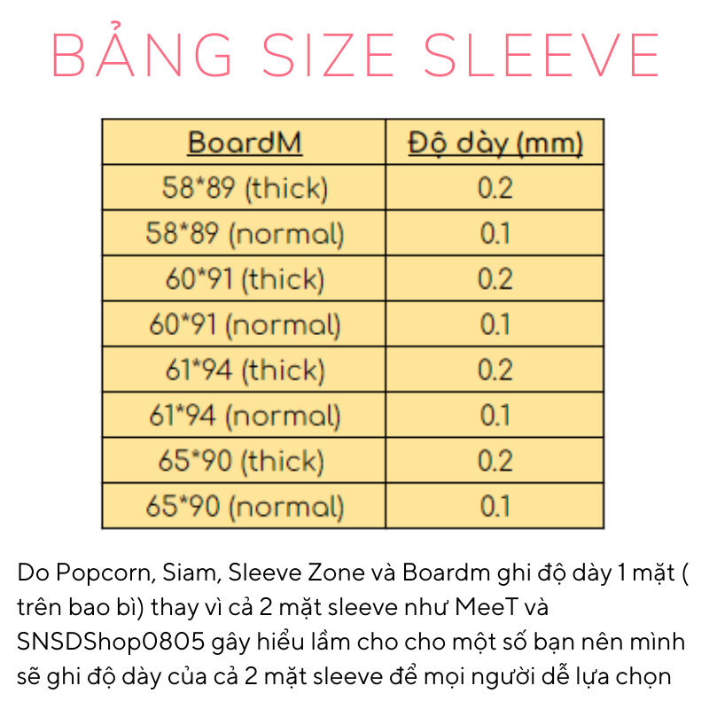 ❌ SIÊU DÀY ❌ Sleeve MeeT 108*155 Đựng Thẻ Bài, Postcard
