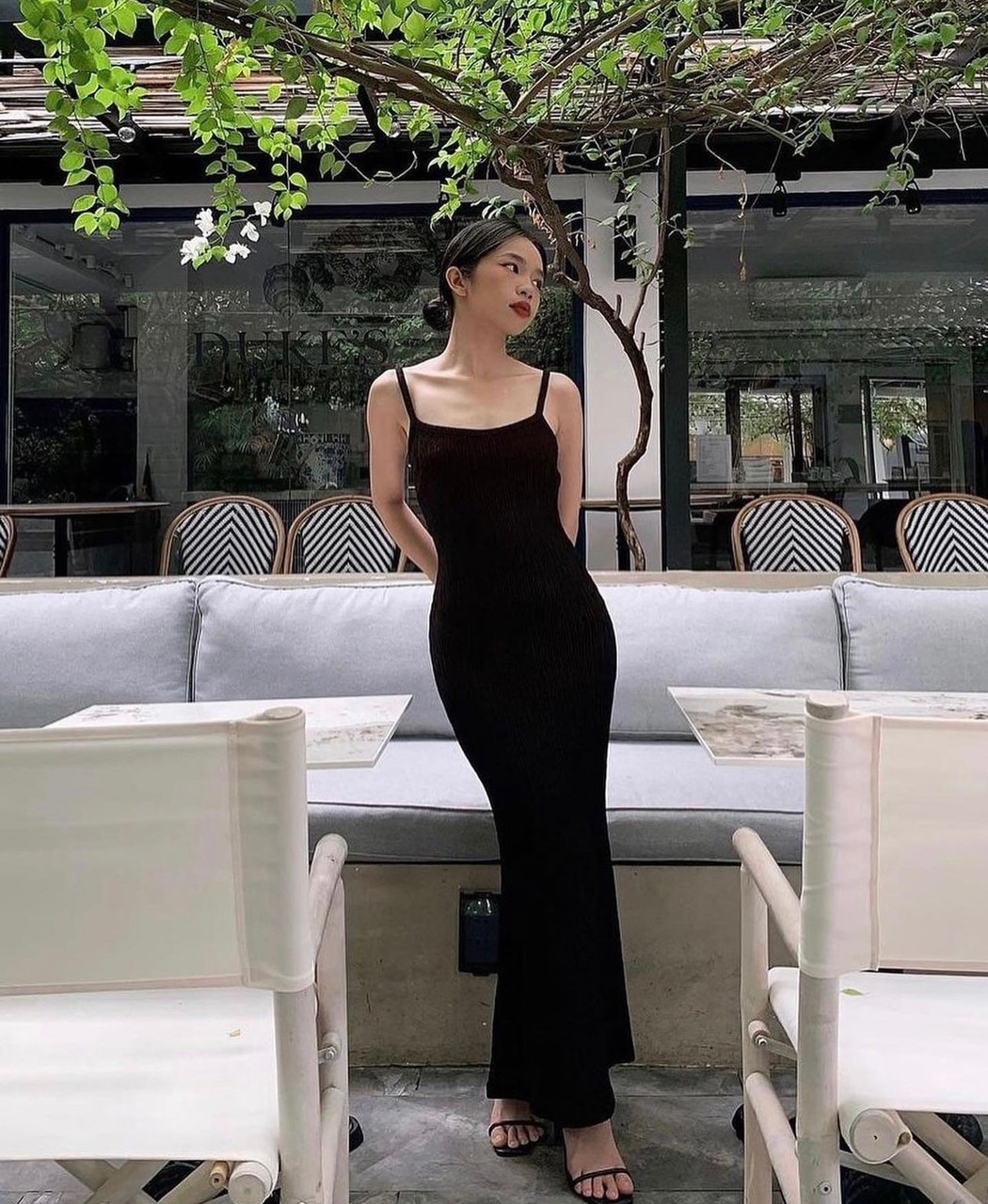[Ảnh thật] Đầm body 2 dây đuôi cá hở lưng siêu sexy