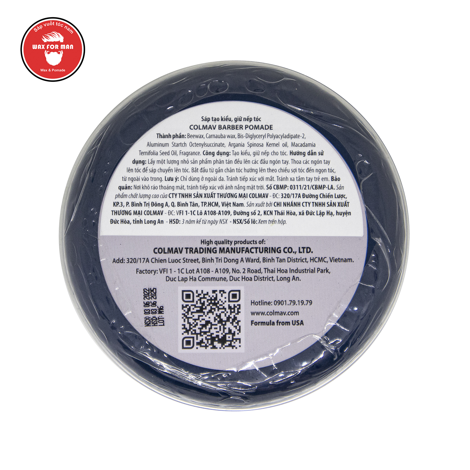 Sáp vuốt tóc Colmav Blue Pomade (xanh dương)