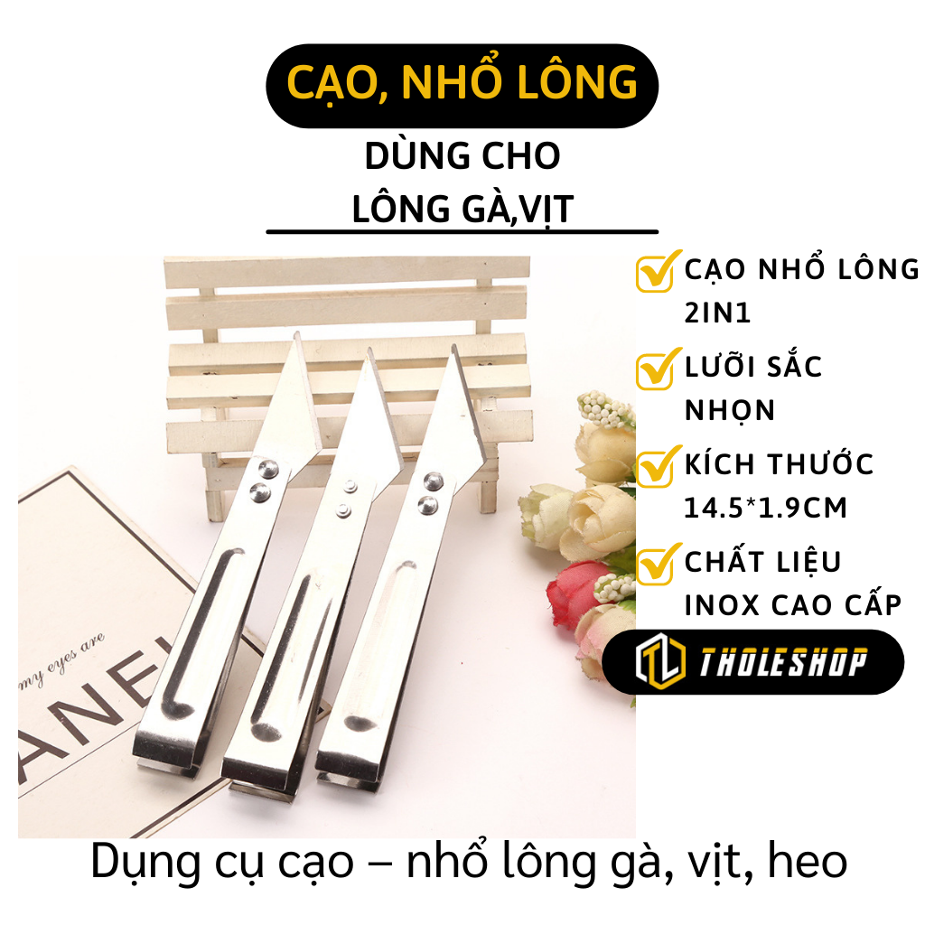 Dụng cụ cạo - Nhổ lông gà vịt heo 2 in 1 chất liệu inox sắc bén tiết kiệm diện tích lưu trữ