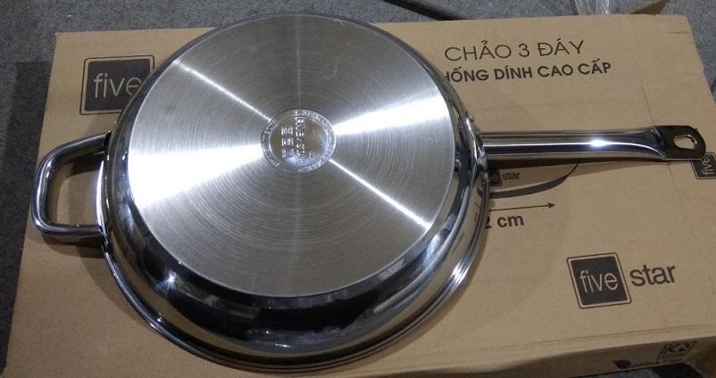 CHẢO FIVESTAR INOX CHỐNG DÍNH CAO CẤP 16/22/24/26/28/32CM KHÔNG GỈ, KHÔNG ÔXY HÓA, KHÔNG CHỨA CÁC CHẤT ĐỘC HẠI, ĐẢM BẢO AN TOÀN CHO SỨC KHỎE CỦA NGƯỜI SỬ DỤNG (SỬ DỤNG ĐƯỢC TRÊN BẾP TỪ)