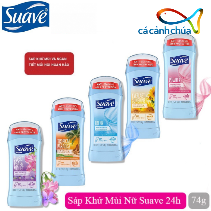 Lăn khử mùi Suave 24 Hour Protection 74g - Mỹ
