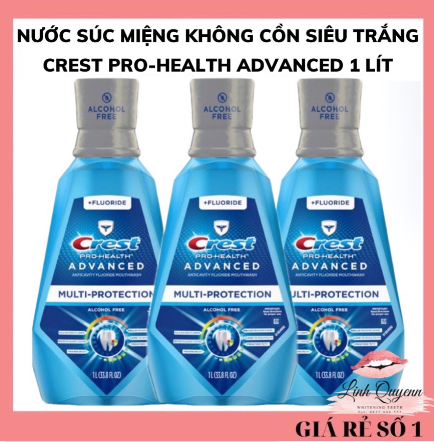 Nước súc miệng không cồn Crest Pro Health Advanced Multi Protection 1 Lít