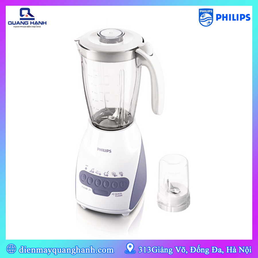 Máy xay sinh tố Philips HR2115/01 2L (Trắng) - Hãng phân phối chính thức
