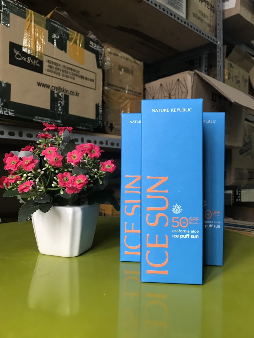 Kem chống nắng ice sun xanh 50 + SPF