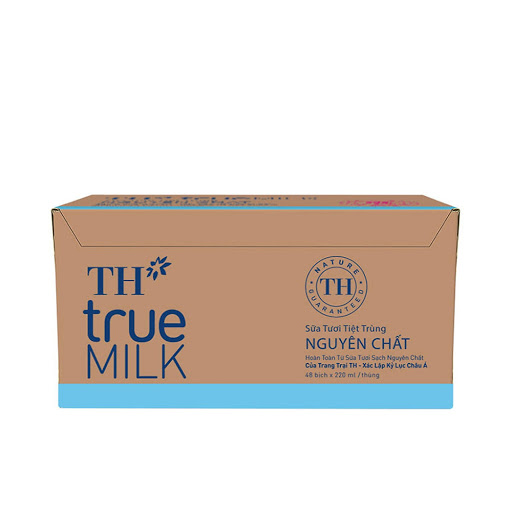 [Siêu thị VinMart] - Thùng 48 gói sữa tươi nguyên chất TH True Milk 220ml