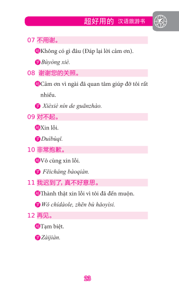 TIẾNG TRUNG DÀNH CHO NGƯỜI ĐI DU LỊCH