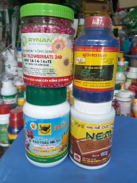 Combo bộ 4 phân bón chăm sóc hoa Lan