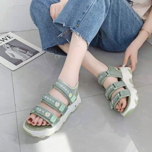 sandal hoa cúc hot hit 3 màu