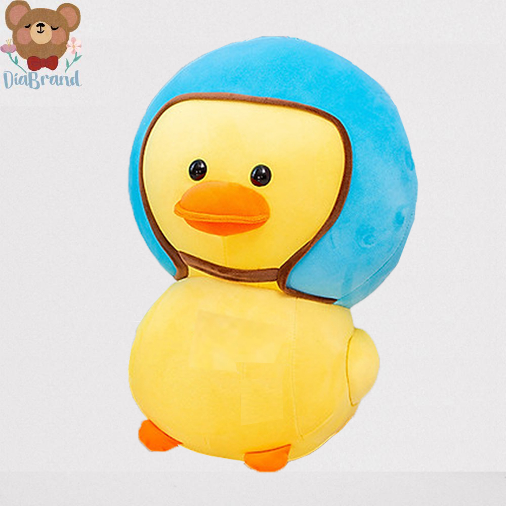 Gấu Bông Vịt Con Đội Nón Bảo Hiểm Siêu Cute