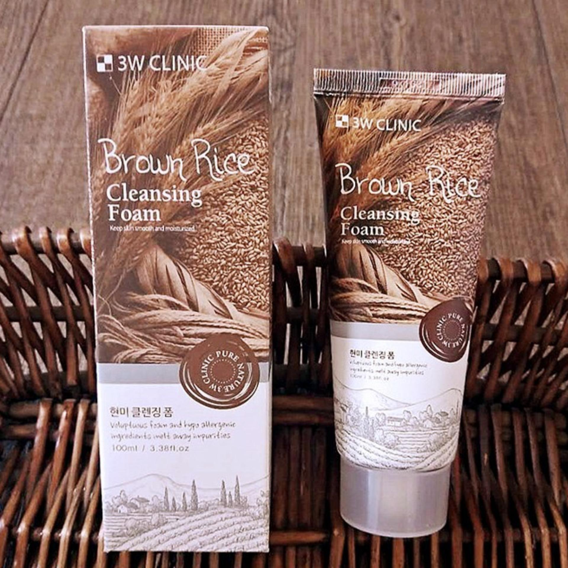 Sữa Rửa Mặt Gạo 3W Clinic Brown Rice Cleansing Foam