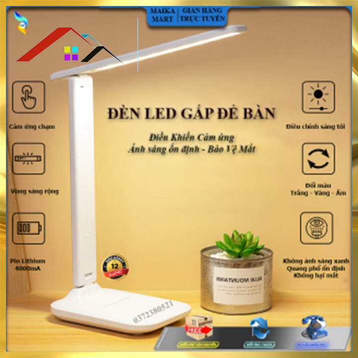 Đèn Led Để Bàn Học 868 Sạc USB Cao Cấp Chống Cận