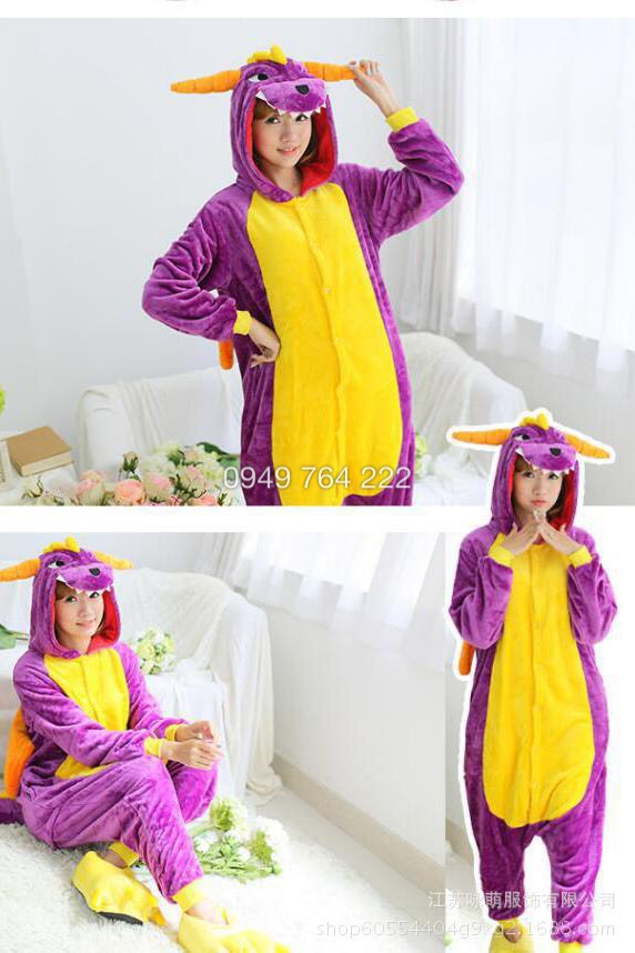 Bộ Đồ Thú Rồng Tím 💜 Bộ Đồ Thú Giá Rẻ