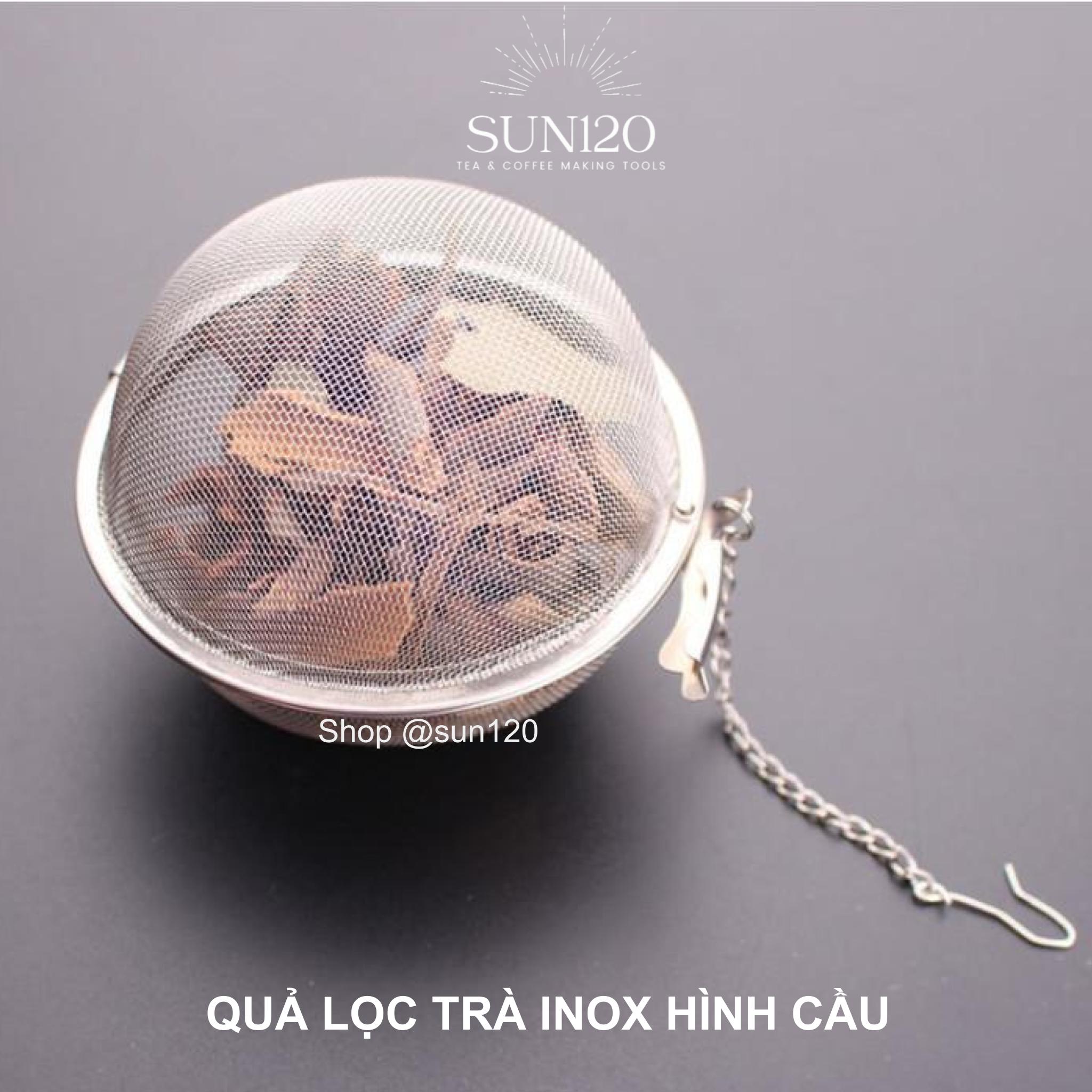 Quả lọc trà inox dụng cụ lọc chè inox lưới bền đẹp pha trà nấu canh
