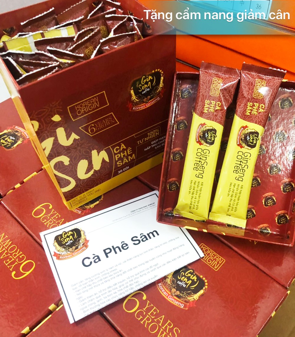 [HCM]Cà phê sâm ( 1 hộp 30 gói)  Ginseng coffee tặng phác đồ