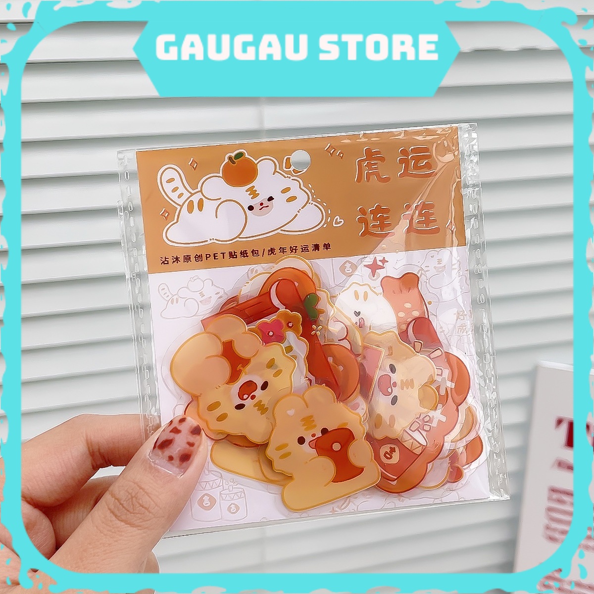 Set 40 Sticker Trang Trí Hình Thú Cưng Dễ Thương