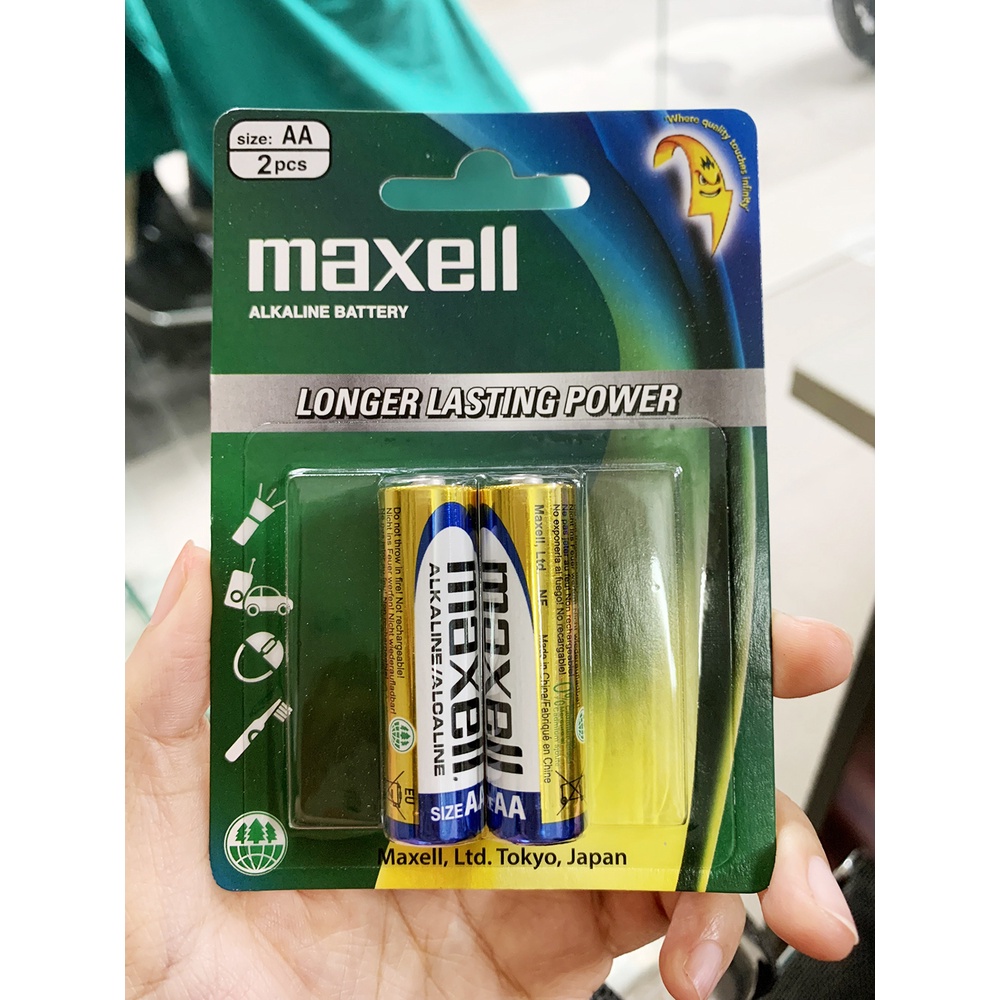 Combo 5 vỉ pin AA Maxell Alkaline (1 vỉ 2 viên) chính hãng