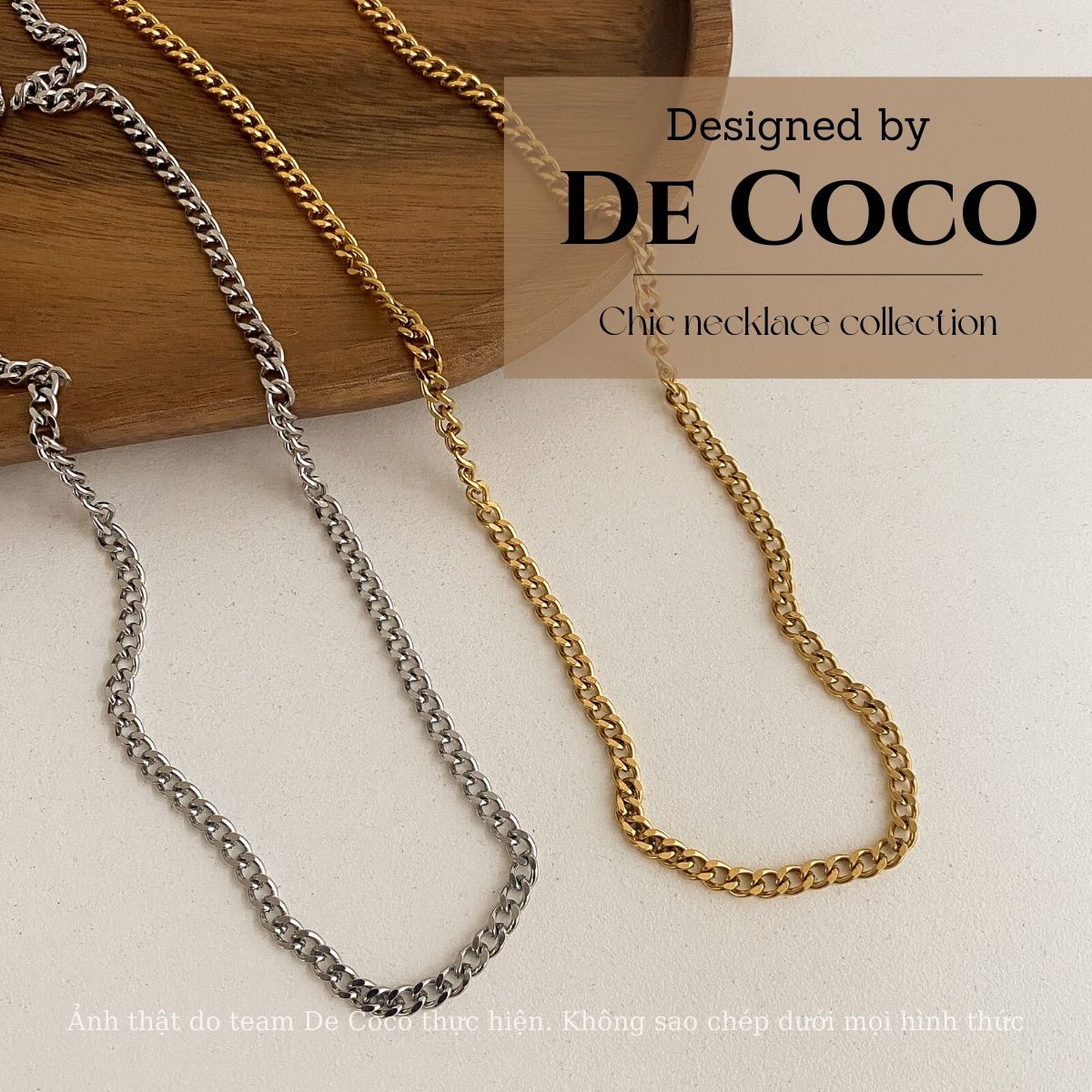 [KHÔNG ĐEN GỈ] Vòng cổ dây xích cá tính Chain De Coco