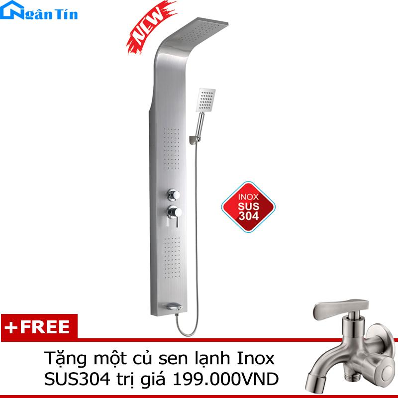 Bộ sen thuyền tắm nóng lạnh massage cao cấp Inox SUS304 Protasa PT-104 (Tặng kèm một củ sen lạnh Inox SUS304)