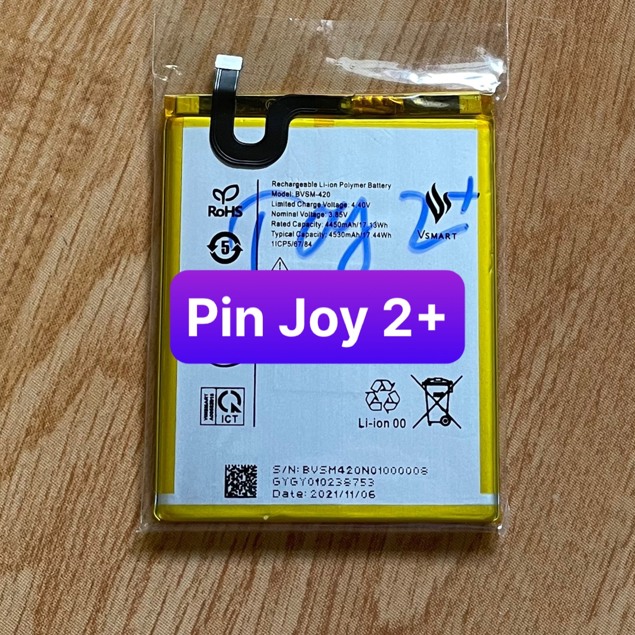 pin Vsmart Joy 2 plus / Joy 2+ mã BVSM-420